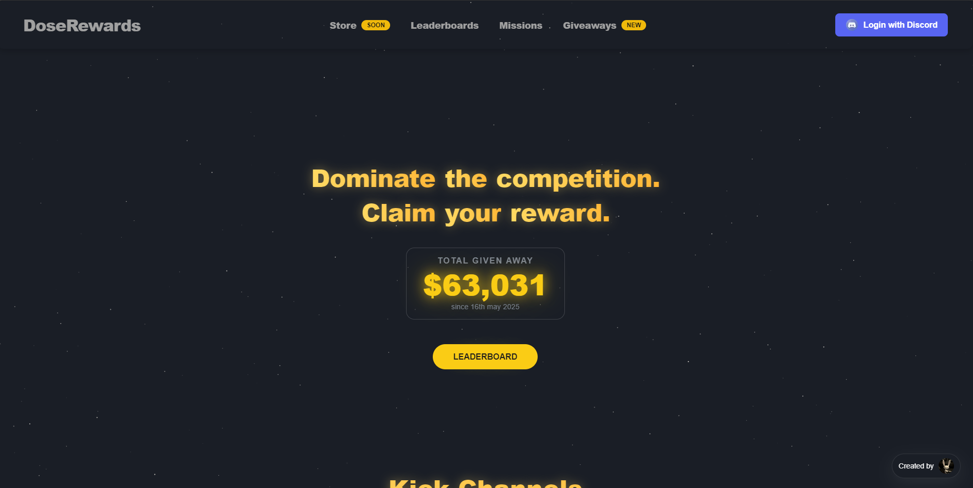 LeaderBoard DoseRewards